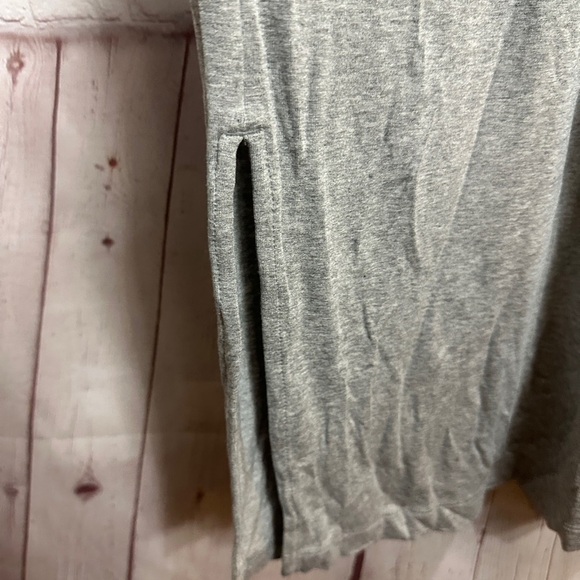Banana Republic gray viscose short sleeve knit maxi dress pockets, sz XL NWT $70 - Picture 4 of 7